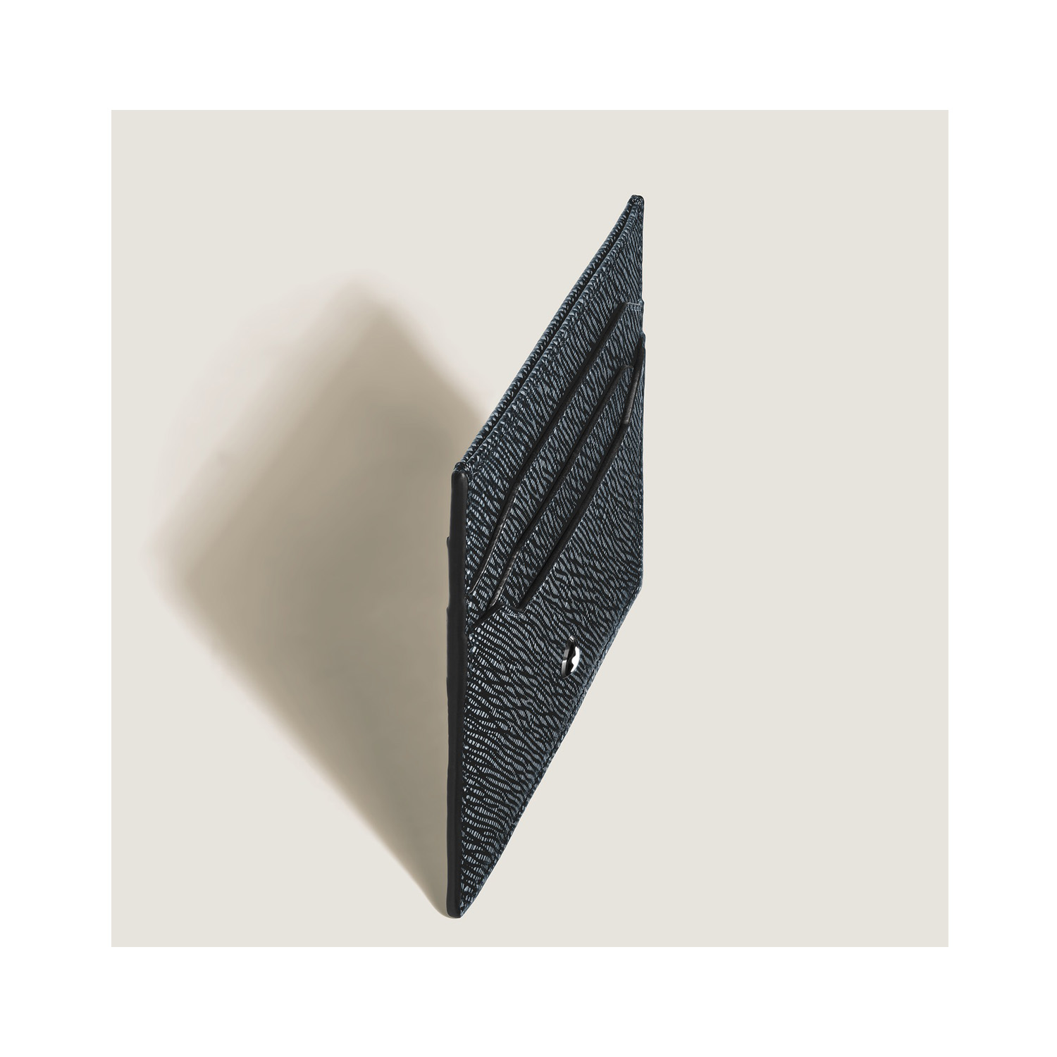 Montblanc, Sartorial Tweed Blue 6cc Card Holder Montblanc, Sartorial card holder crafted in tweed blue leather with six dedicated card slots and two additional pockets.