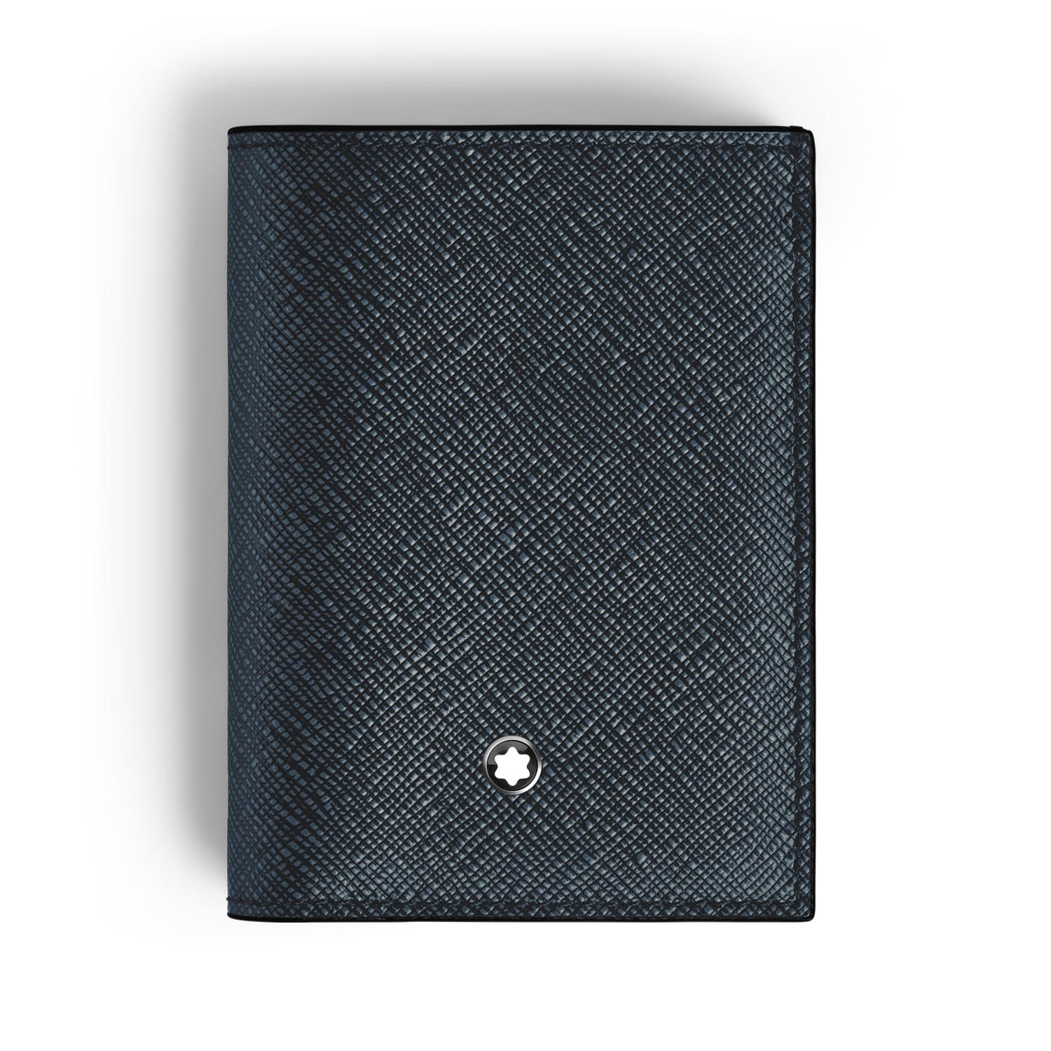Montblanc, Sartorial Tweed Blue 4cc Mini Wallet Montblanc, Sartorial wallet crafted in tweed blue leather with three dedicated credit card slots, a banknote compartment and two additional pockets.