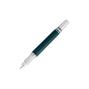 Montblanc, StarWalker PolarGreen Doué Fountain Pen crafted in green precious resin with platinum-coated fittings, a hand-crafted Au 585 14ct gold, rhodium plated nib and a dome made from transparent resin with the Montblanc emblem that glows in low light.