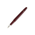 A Montblanc, Meisterstück Burgundy Red Classique Fountain Pen crafted from red precious resin with gold coated fittings and a hand-crafted Au585 14ct gold nib.