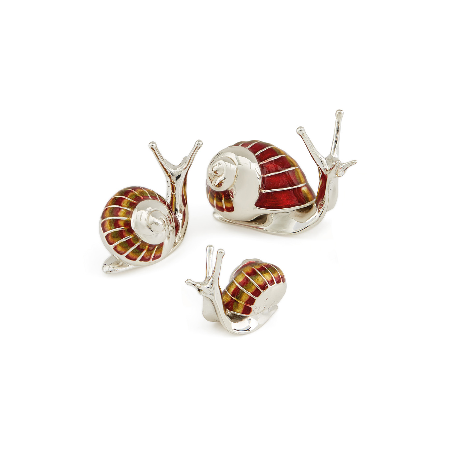 A sterling silver snail figurine from Saturno by Francis Howard.