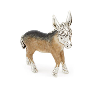 A sterling silver donkey figurine from Saturno by Francis Howard.