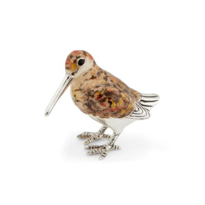 A sterling silver woodcock figurine from Saturno by Francis Howard.