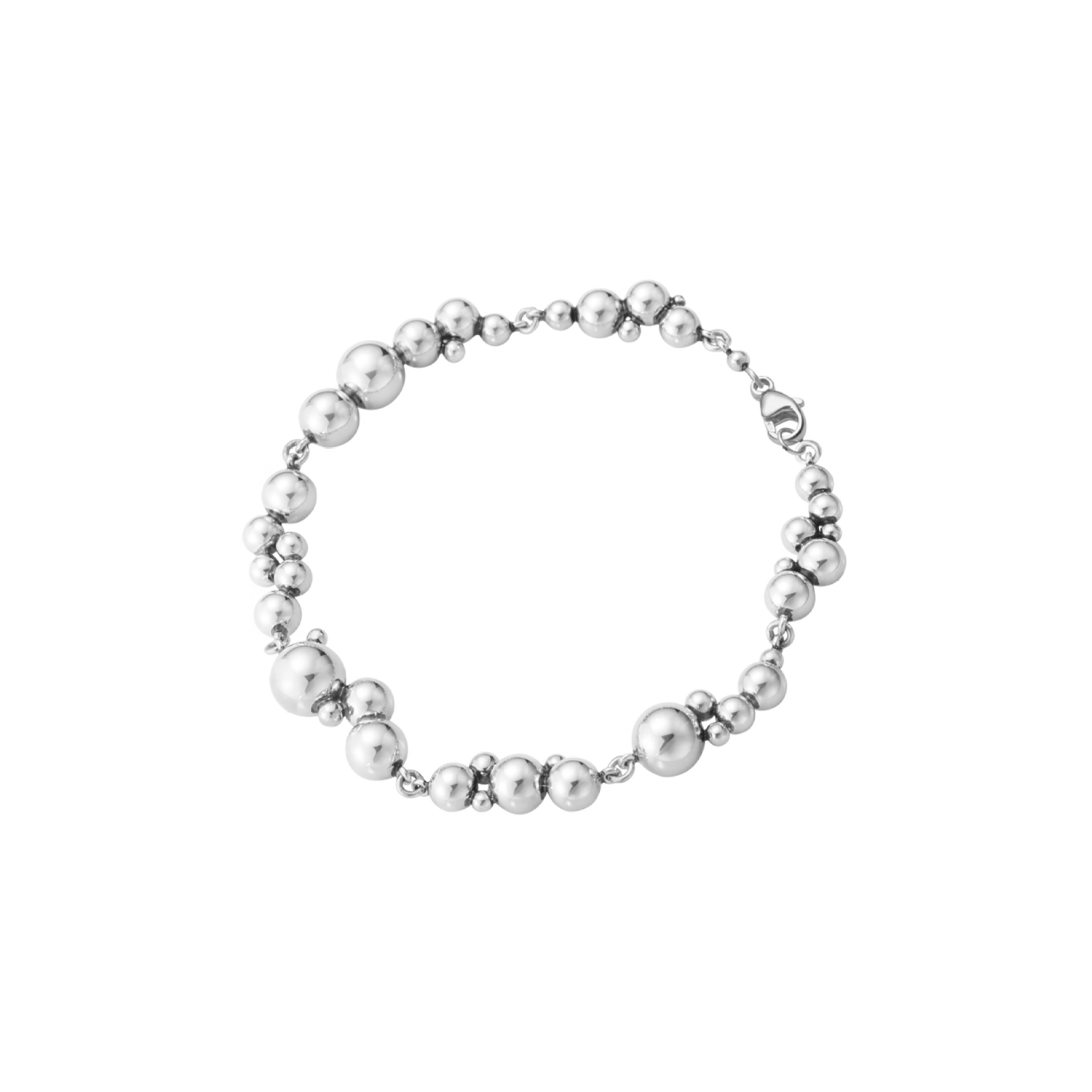 Georg Jensen, Sterling Silver Moonlight Grapes Bracelet: Size Small A sterling silver oxidised bead bracelet from Georg Jensen's Moonlight Grapes collection.