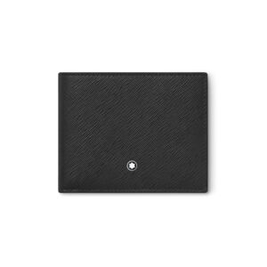 Montblanc, Sartorial wallet crafted in black Saffiano-printed leather with six dedicated credit card slots, two compartments for banknotes and two small additional pockets.