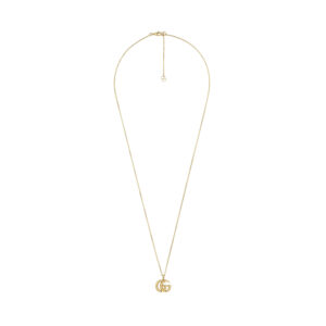 An 18ct yellow gold necklace with pendant from Gucci's GG Running collection.