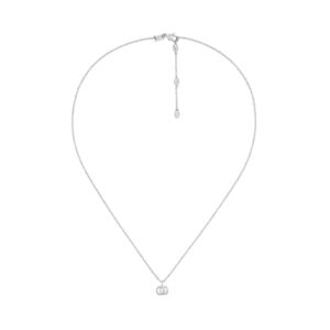 An 18ct white gold necklace with pendant from Gucci's GG Running collection.