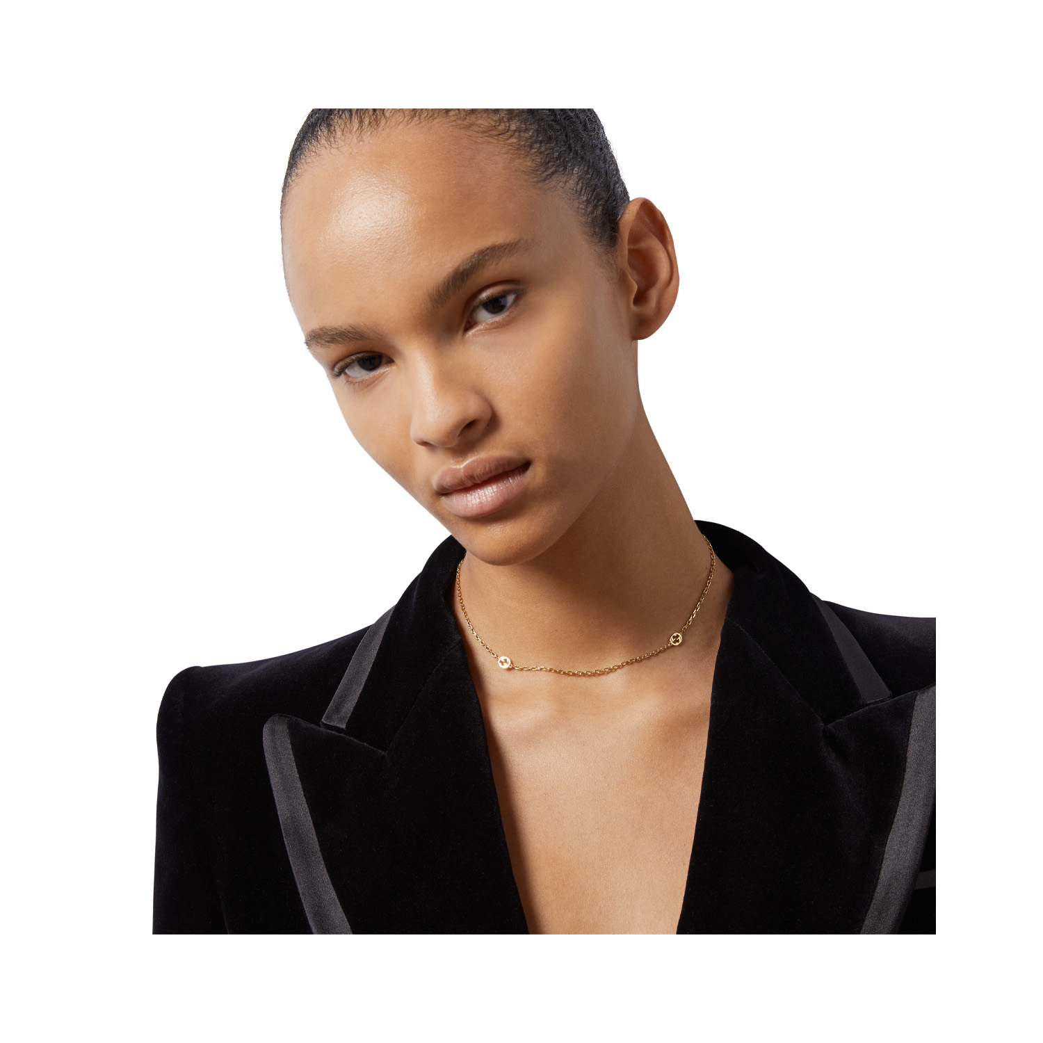 An 18ct yellow gold necklace from the Gucci Interlocking collection.