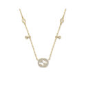 Gucci Interlocking, 18ct Yellow Gold Diamond Necklace: 0.27 carats An 18ct yellow gold, diamond set necklace from the Gucci Interlocking collection.