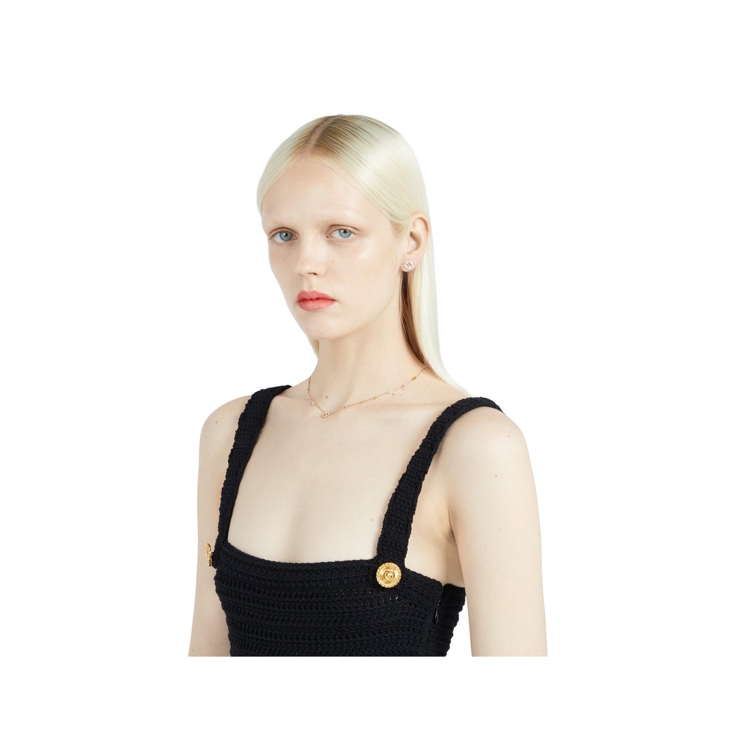 Gucci Interlocking, 18ct Yellow Gold Diamond Necklace: 0.27 carats An 18ct yellow gold, diamond set necklace from the Gucci Interlocking collection.