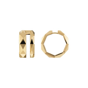 A pair of 18ct yellow gold hoop style earrings for pierced ears, from the Gucci Link to Love collection.