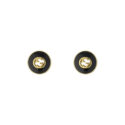 Gucci Interlocking, 18ct Yellow Gold & Black Onyx Stud Earrings A pair of 18ct yellow gold and black onyx stud earrings for pierced ears, from the Gucci Interlocking collection.