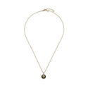 An 18ct yellow gold necklace with a black onyx Gucci emblem pendant from the Gucci Interlocking collection.