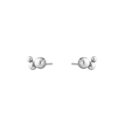 A pair of sterling silver stud earrings from Georg Jensen’s Moonlight Grapes collection, for pierced ears.