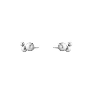 A pair of sterling silver stud earrings from Georg Jensen’s Moonlight Grapes collection, for pierced ears.