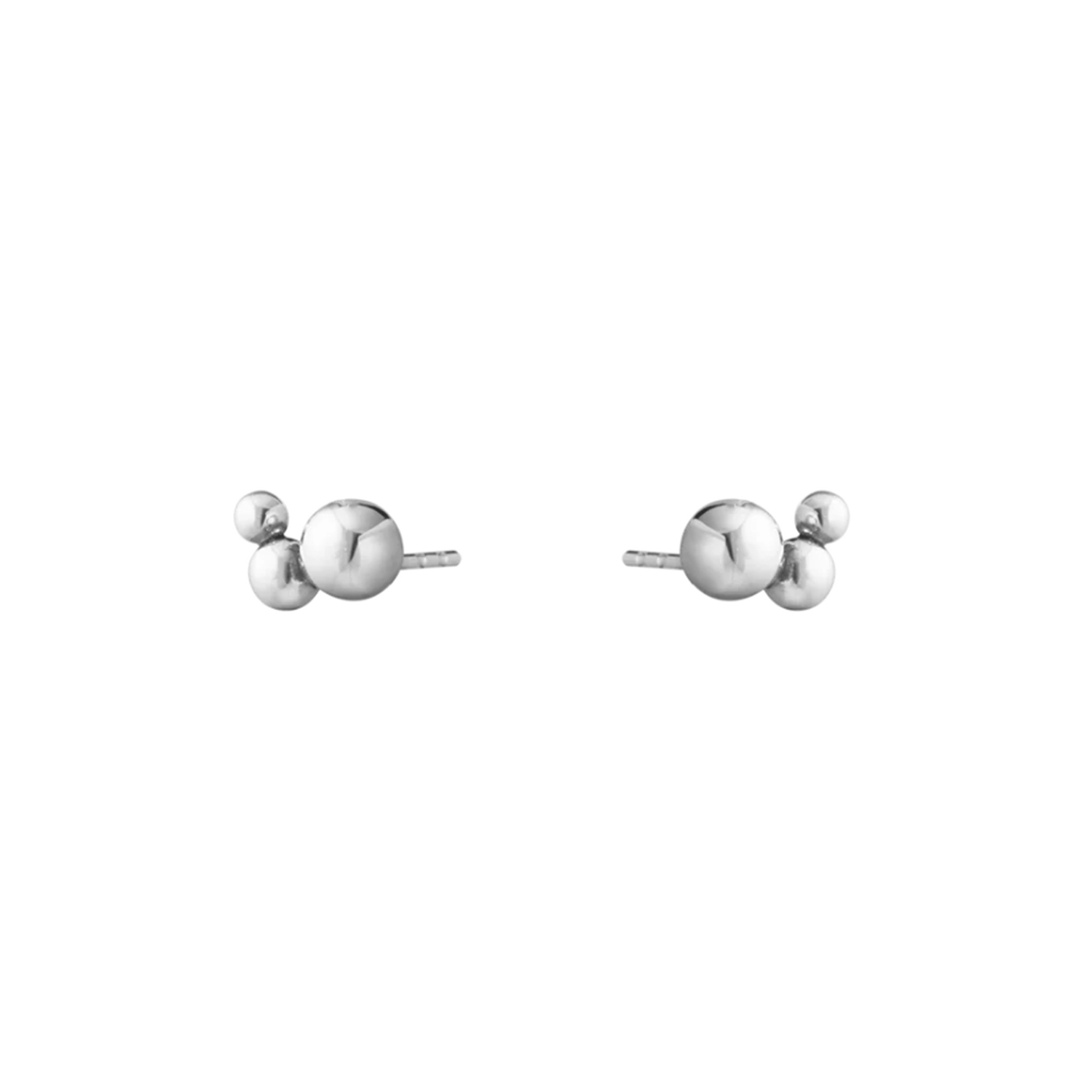 A pair of sterling silver stud earrings from Georg Jensen’s Moonlight Grapes collection, for pierced ears.