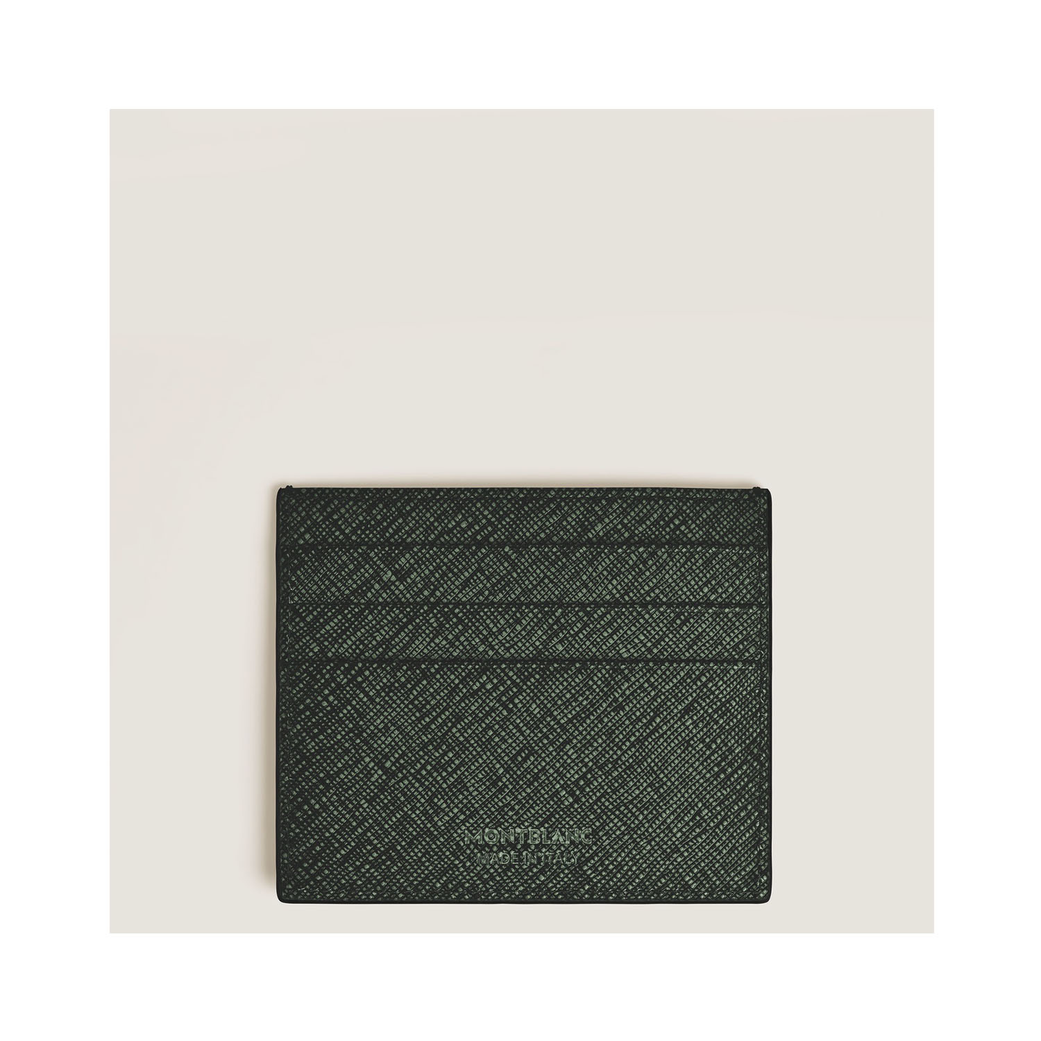 Montblanc, Sartorial card holder crafted in tweed khaki leather with six dedicated card slots and an additional pocket.