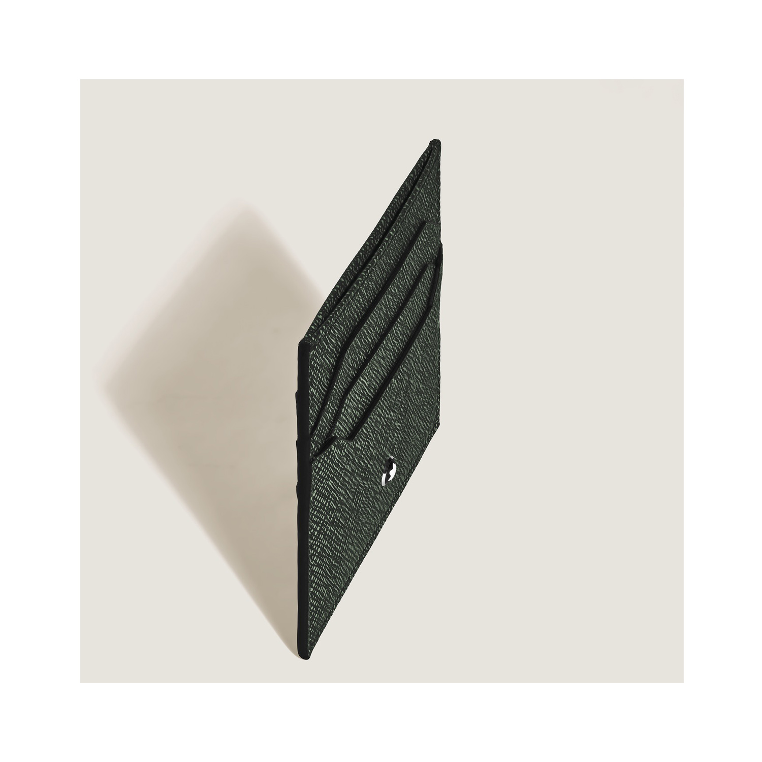 Montblanc, Sartorial card holder crafted in tweed khaki leather with six dedicated card slots and an additional pocket.