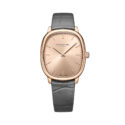 Raymond Weil, Toccata Heritage, Automatic Men's Watch Raymond Weil, Toccata Heritage with a 33mm stainless steel rose gold PVD coated oval case and a grey leather strap featuring a copper coloured two hand dial.