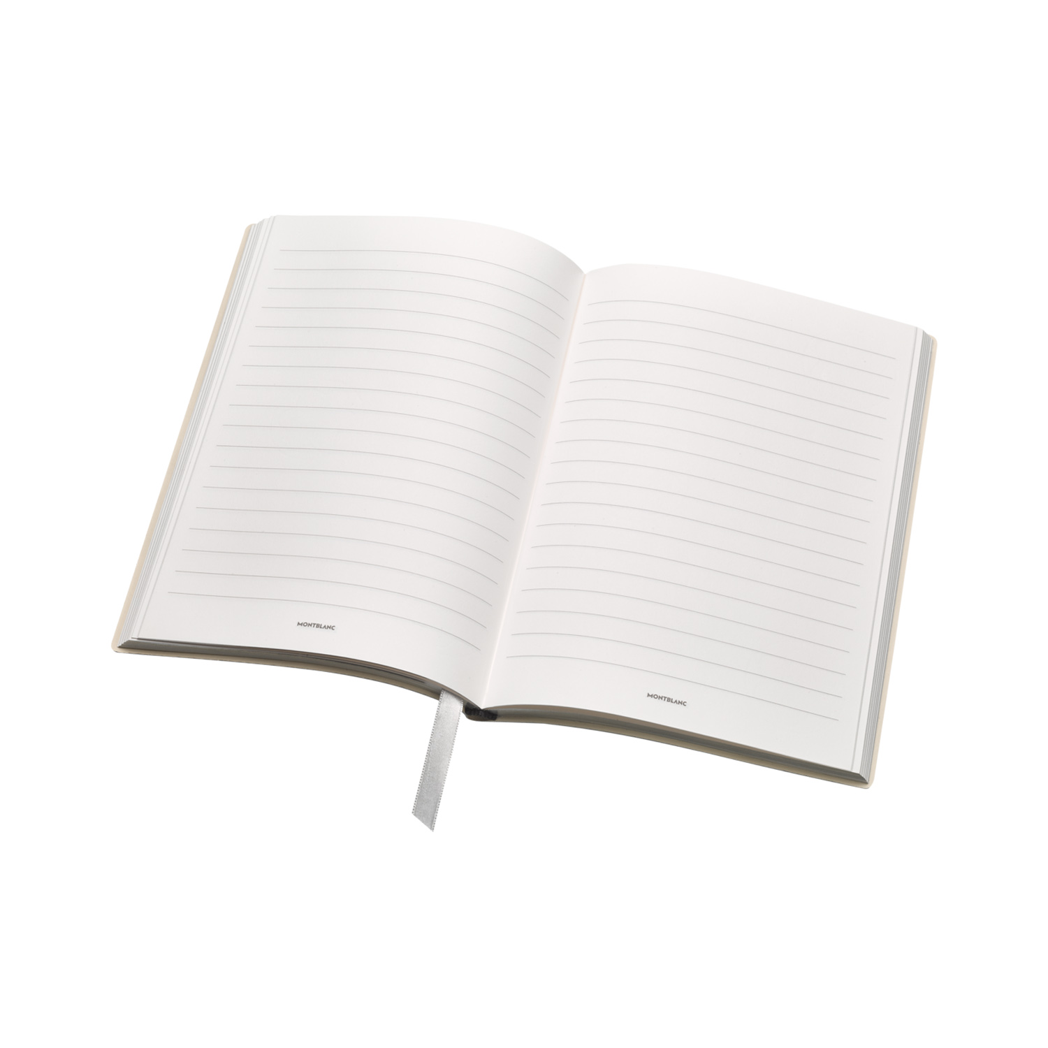 Montblanc, Fine Stationery #146 Pearl White Lined Notebook A Montblanc, Fine Stationery #146 pearl white lined notebook crafted in white Saffiano leather with printed detail featuring 96 sheets with an elegant pearl necklace design.