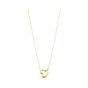 An 18ct yellow gold necklace with a leaf shaped love heart pendant from Georg Jensen's Heart's of Georg Jensen collection.