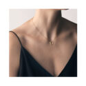 An 18ct yellow gold necklace with a leaf shaped love heart pendant from Georg Jensen's Heart's of Georg Jensen collection.