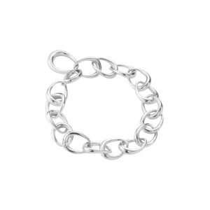 A sterling silver circular link bracelet from Georg Jensen's Offspring collection.