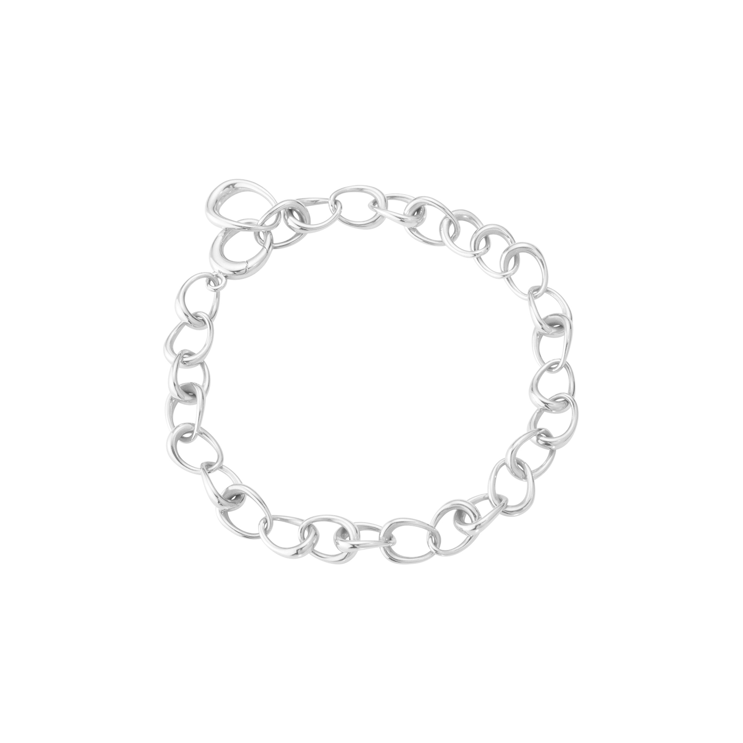 A sterling silver circular link bracelet from Georg Jensen's Offspring collection.