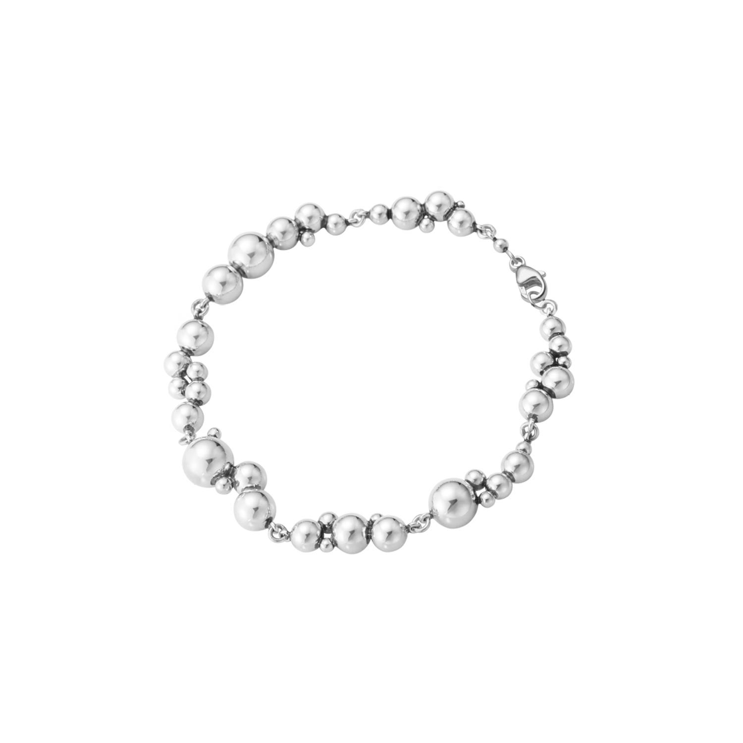 A sterling silver oxidised bead bracelet from Georg Jensen’s Moonlight Grapes collection.