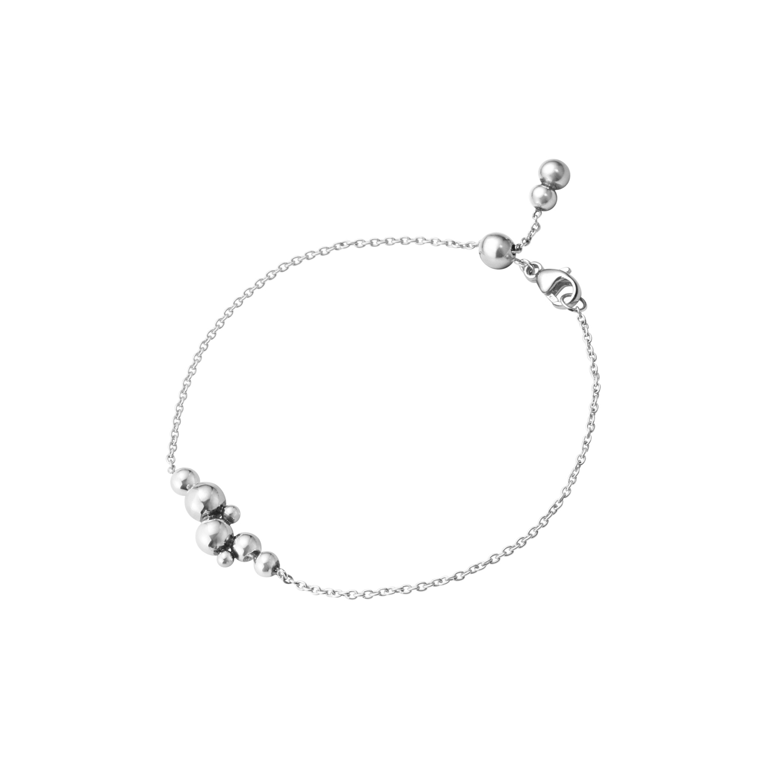 Georg Jensen, Sterling Silver Moonlight Grapes Chain Bracelet A sterling silver chain bracelet from Georg Jensen's Moonlight Grapes collection.
