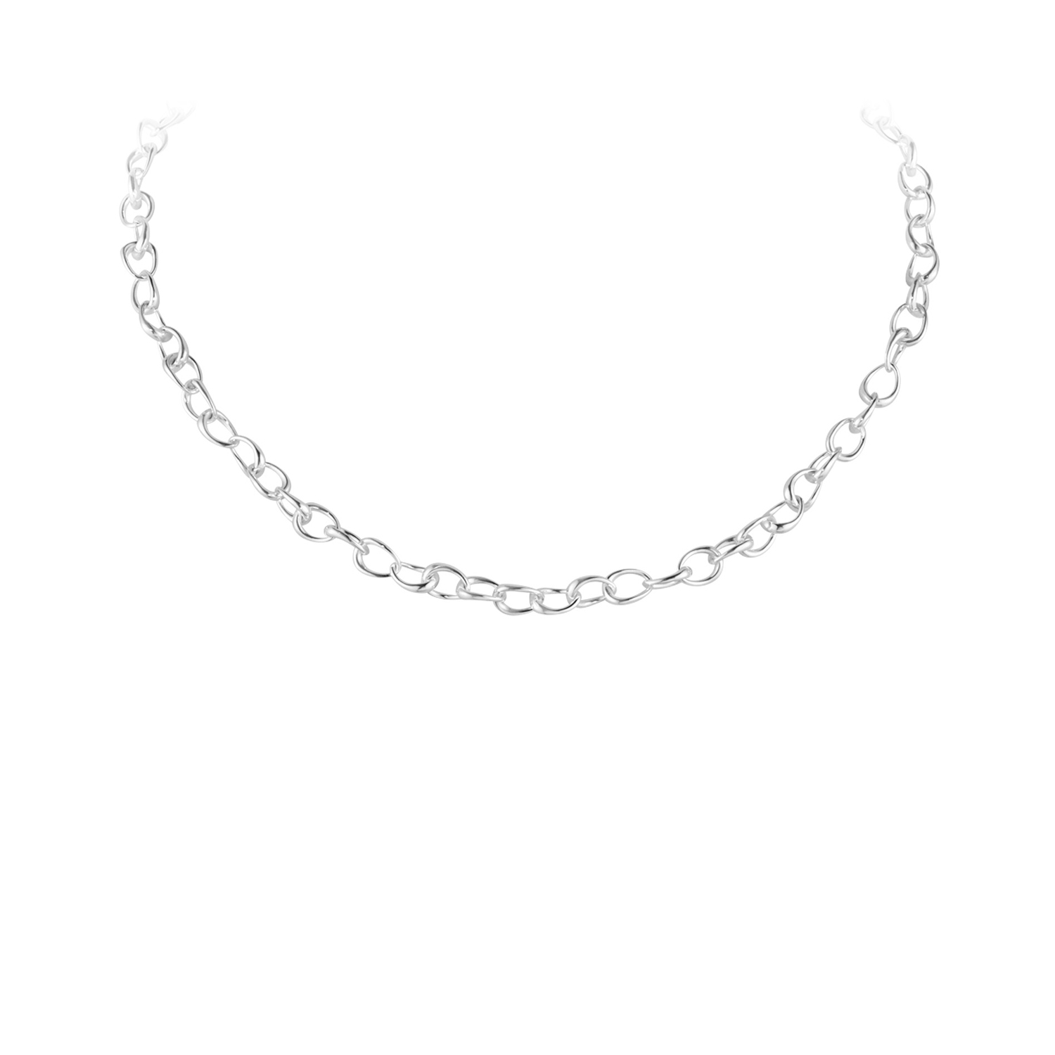 Georg Jensen, Sterling Silver Offspring Small Link Necklace A sterling silver link necklace from Georg Jensen's Offspring collection.