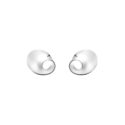 Georg Jensen, Sterling Silver Möbius Earclips A pair of polished sterling silver earclips belonging to Georg Jensen's Möbius collection.