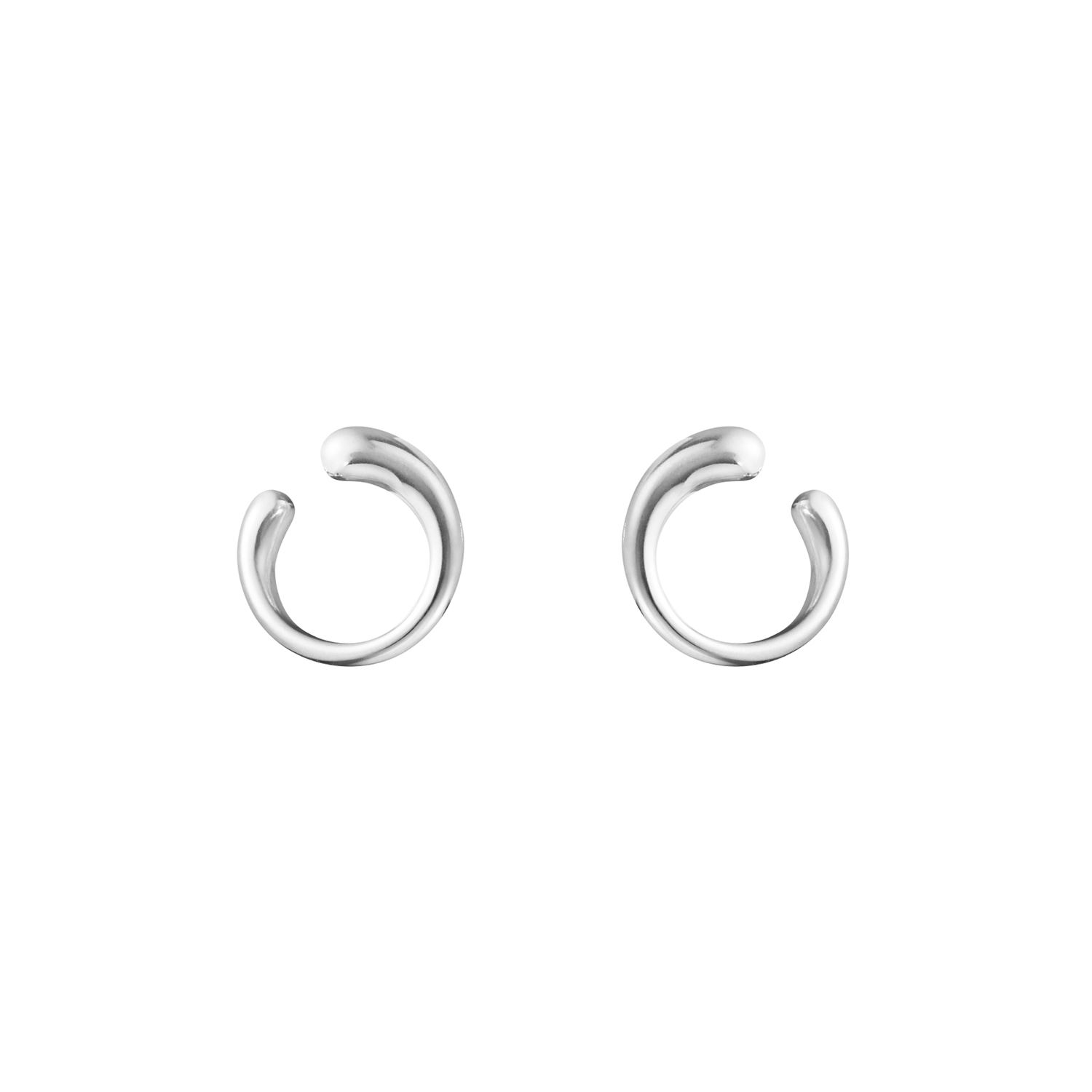 Georg Jensen, Sterling Silver Mercy Hoop Earrings A pair of sterling silver polished hoop earrings belonging to Georg Jensen's Mercy collection, for pierced ears.