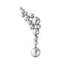 Sterling silver ear cuffs belonging to Georg Jensen's Moonlight Grapes collection, for pierced ears. The items can be purchased as single items or as a matching pair.