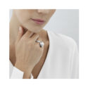 Georg Jensen, Sterling Silver Mercy Mega Ring A sterling silver, polished open ring belonging to Georg Jensen's Mercy collection.