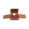 A single watch roll case, crafted from the finest quality tan soft pebble grained leather.
