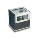 A carbon fibre and aluminum finish watch winder by Rapport with adjustable pads to fit any size watch strap.