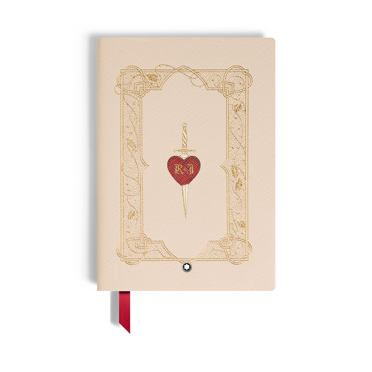 Montblanc, Meisterstück Romeo & Juliet Medium Lined Notebook A Montblanc, Meisterstück Romeo & Juliet medium lined notebook crafted in fine leather featuring 96 sheets and taking its design from the Romeo & Juliet special collection.