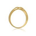 A Victorian 18ct yellow gold twist style ring with a reeded shank.