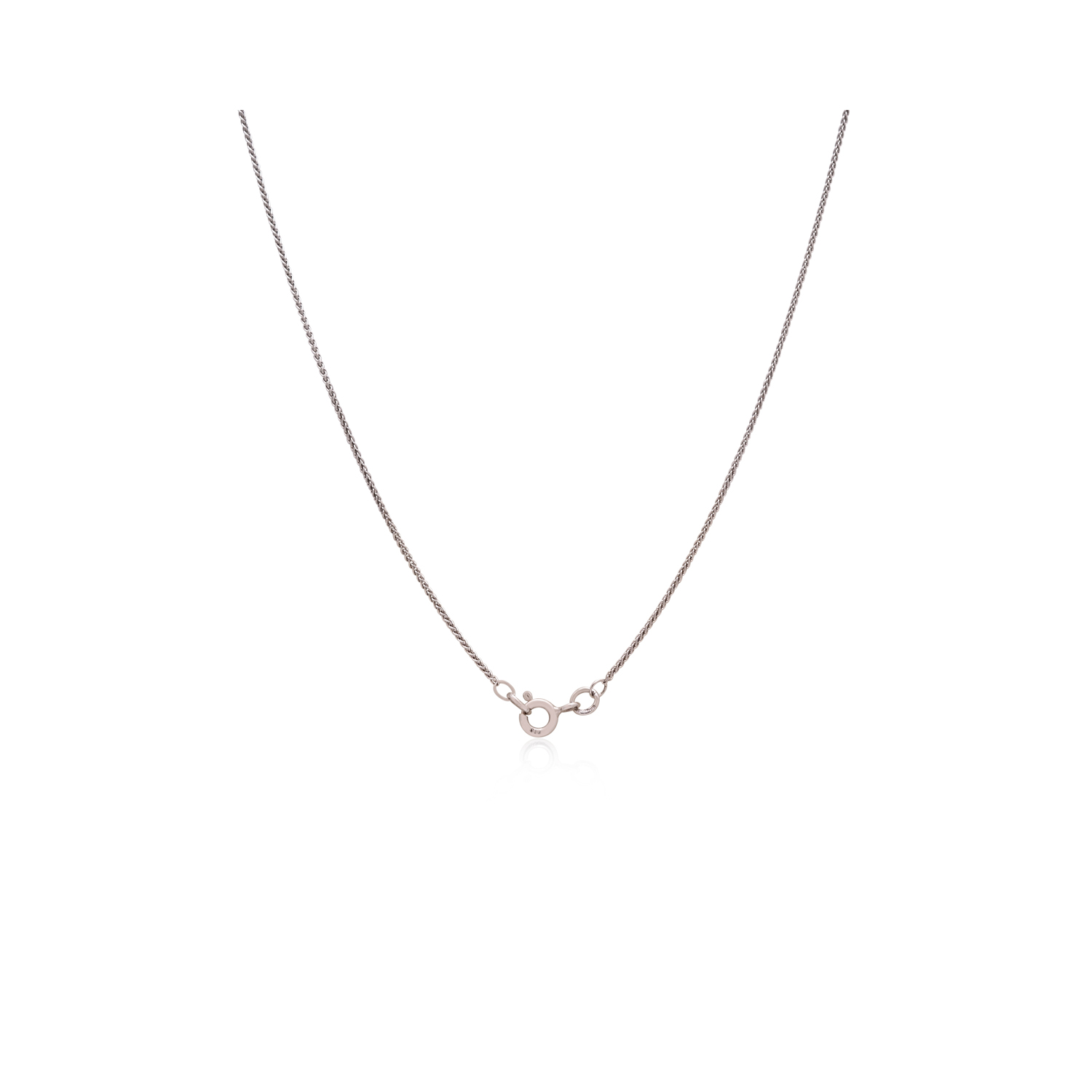 18ct White Gold Single Stone Diamond Pendant & Chain: 1.00 carat An 18ct white gold four claw diamond set single stone pendant and chain.