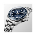 Longines, HydroConquest GMT with a 41mm stainless steel case and bracelet strap featuring a date function with a blue dial and ceramic bezel.