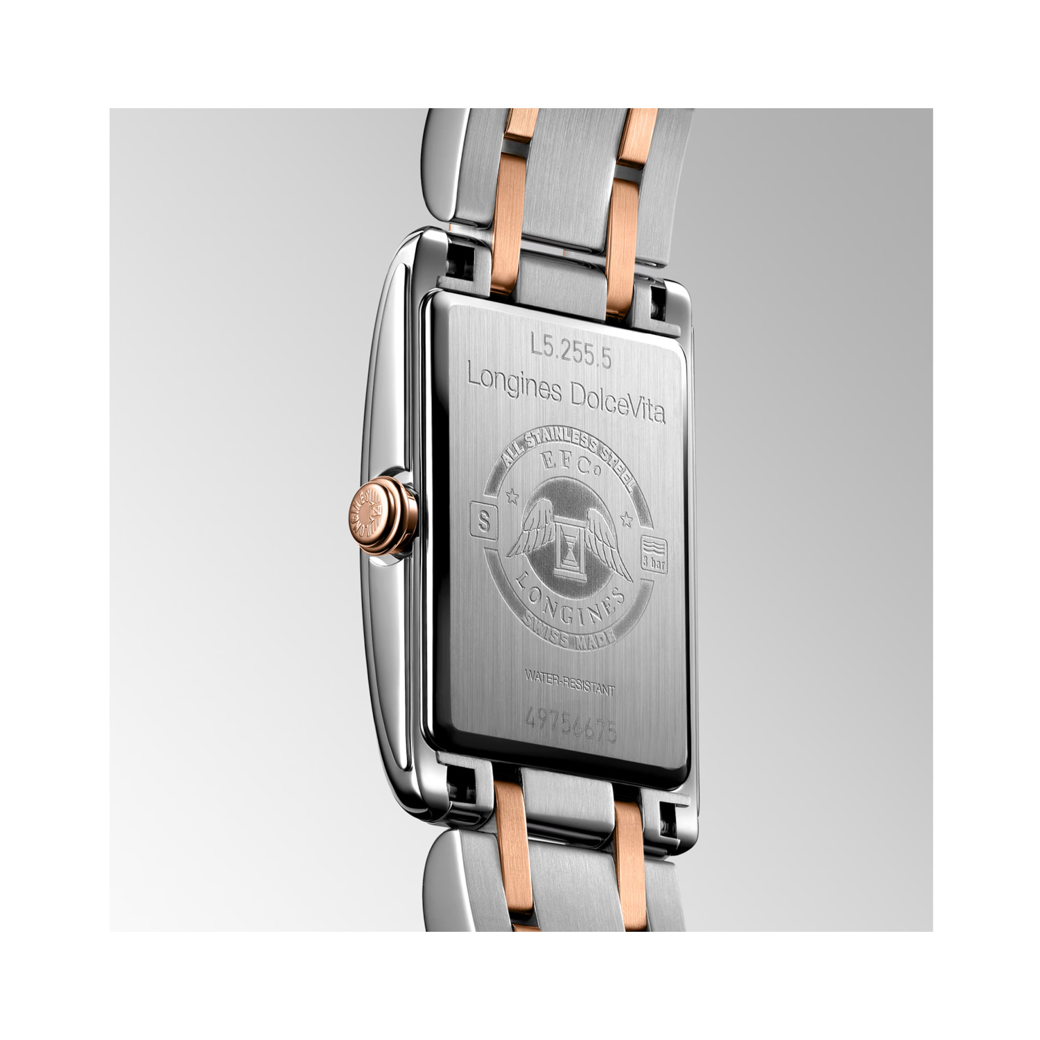 Longines, DolceVita, Steel & 18ct Rose Gold, Quartz Women's Watch