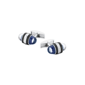 These oval Montblanc StarWalker cufflinks are crafted in stainless steel with the Montblanc emblem, are inspired by the heritage of the Maison.