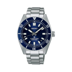 Seiko, Prospex 1965 Heritage 'Scuba Blue' with a 40mm stainless steel case and bracelet strap featuring a date function with a blue dial and ceramic bezel.