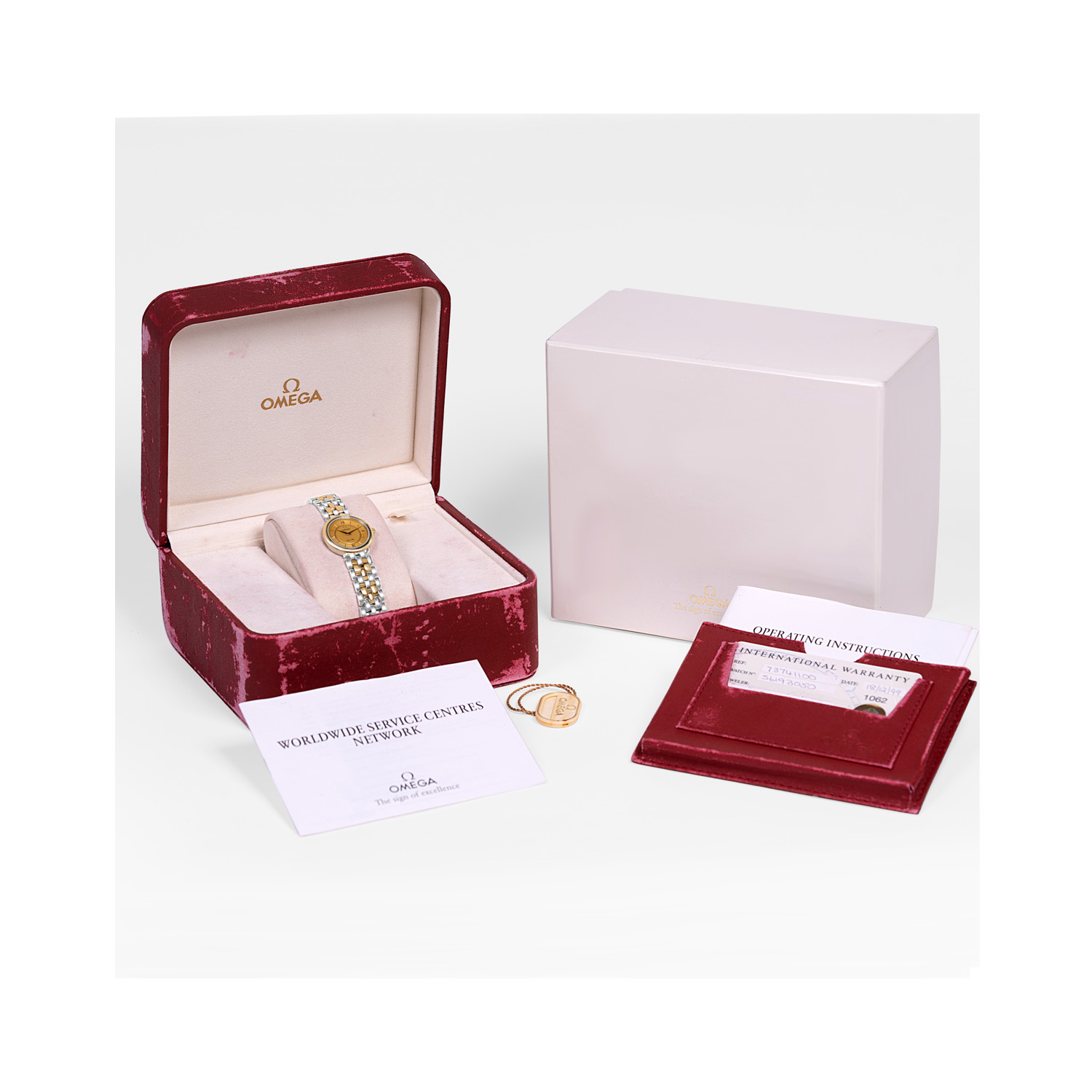 OMEGA, De Ville Two-Tone, Quartz Women's Watch OMEGA, De Ville with a 23mm two-tone stainless steel and yellow gold case and bracelet strap featuring a gold coloured dial.