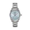 Tissot, PR 100 Ice Blue, Quartz Women's Watch Tissot, PR 100 Ice Blue with a 34mm stainless steel case and bracelet strap featuring a date function and an ice blue coloured dial.