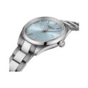 Tissot, PR 100 Ice Blue, Quartz Women's Watch Tissot, PR 100 Ice Blue with a 34mm stainless steel case and bracelet strap featuring a date function and an ice blue coloured dial.