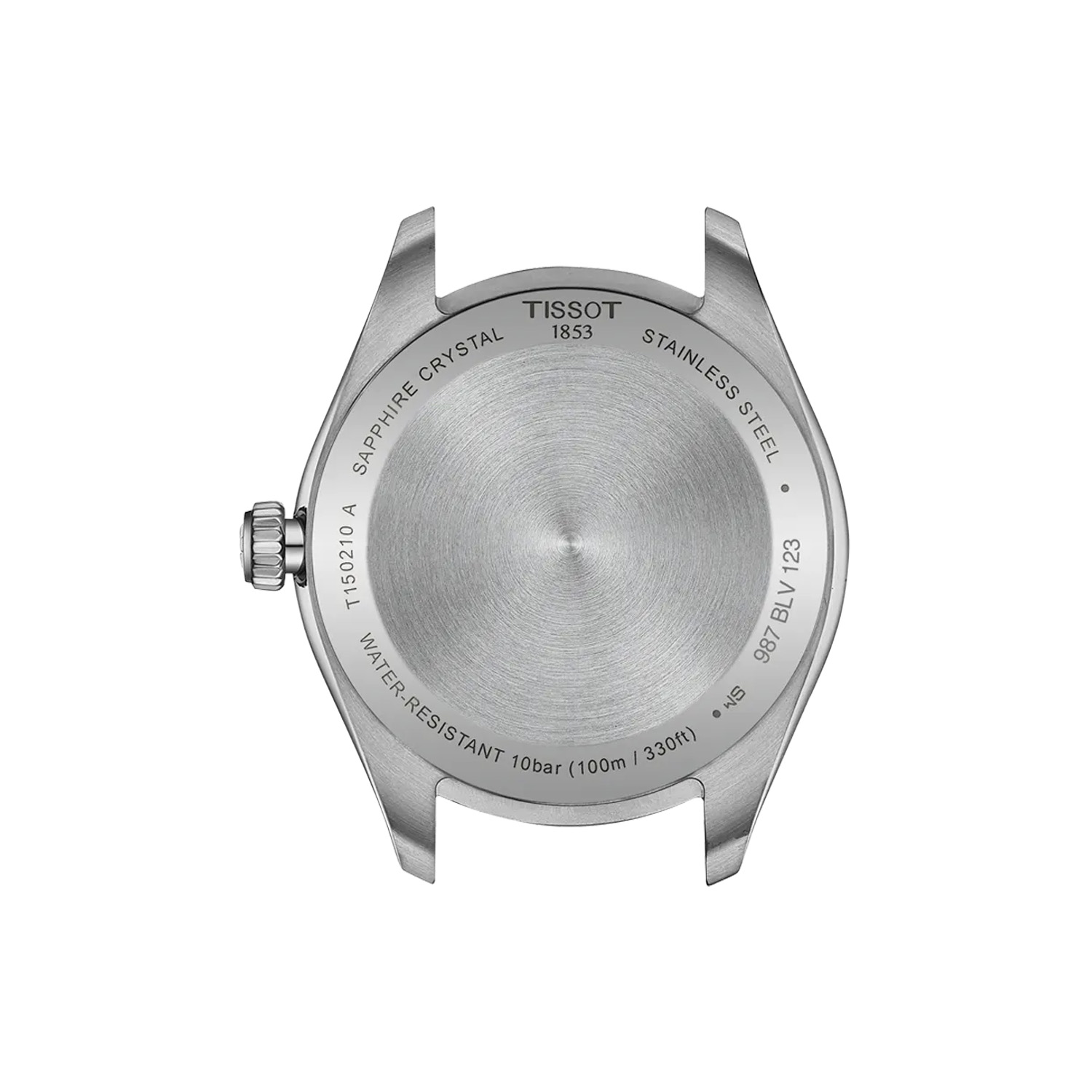 Tissot, PR 100 with a 34mm stainless steel case and bracelet strap featuring a date function on a white mother of pearl dial diamond set dial.
