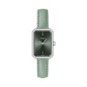 Tissot, SRV Green, Quartz Women's Watch Tissot, SRV with a 30mm stainless steel rectangular case and a green leather strap featuring a green dial.