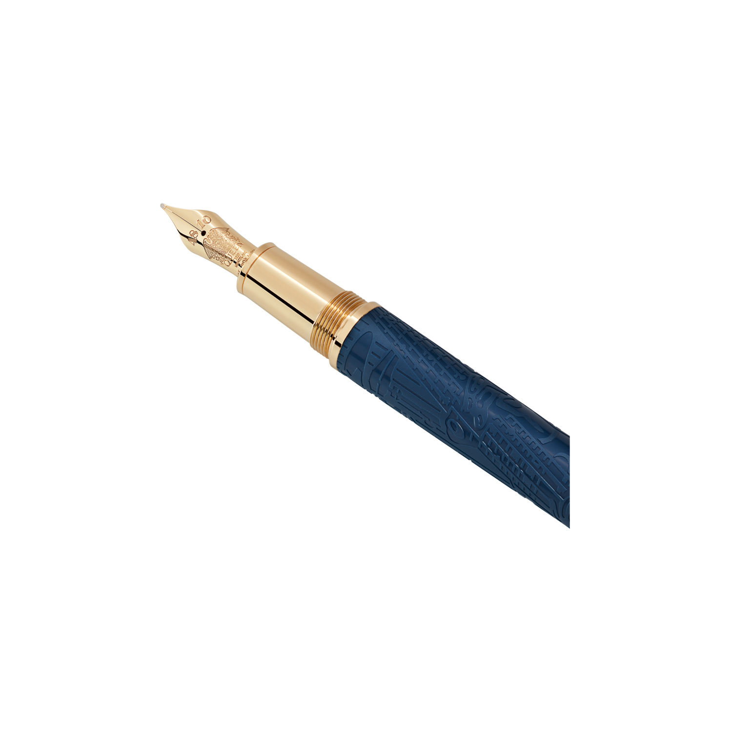 Montblanc, Great Characters Homage to Queen Special Edition Fountain Pen A Montblanc, Great Characters Homage to Queen Special Edition fountain pen crafted in blue precious resin, gold coated fittings and a solid Au 585 gold nib with special embossing.